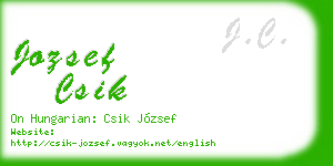 jozsef csik business card