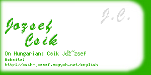 jozsef csik business card